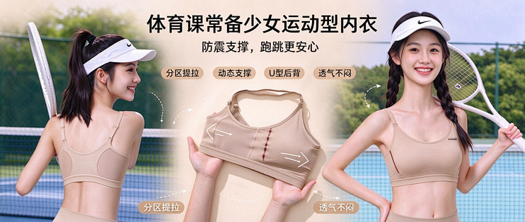 学生党发育期内衣｜告别害羞尴尬，体态兼顾运动，校服内搭绝了