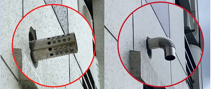 燃气热水器比关注安装费用更重要的是：排烟管没装好，雨水倒灌