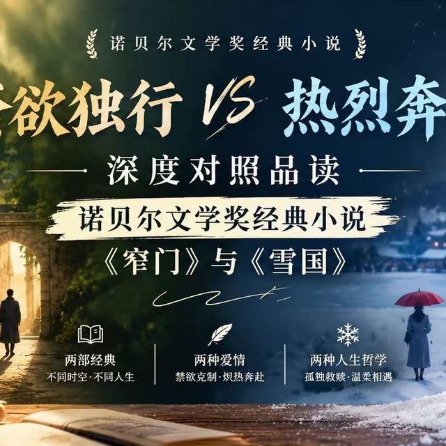 禁欲独行 VS 热烈奔赴｜深度对照品读诺奖经典《窄门》与《雪国》