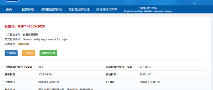 白酒下月新规生效，你家的酒还算白酒吗？