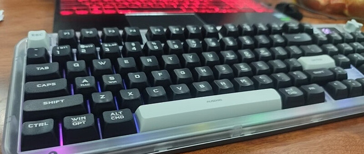 透明98键键盘：颜值与实用评测