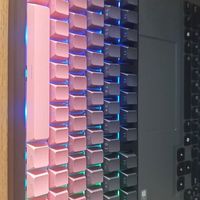 粉灰渐变侧刻?这键盘颜值绝了