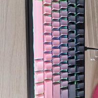 粉灰渐变87键键盘实测体验