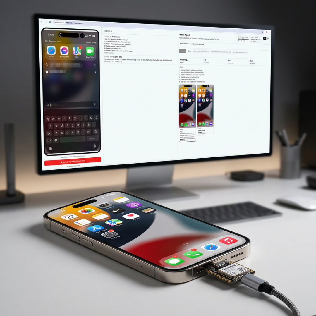7美元板子让AI亲手操作iPhone:能点能滑,但别让它碰钱