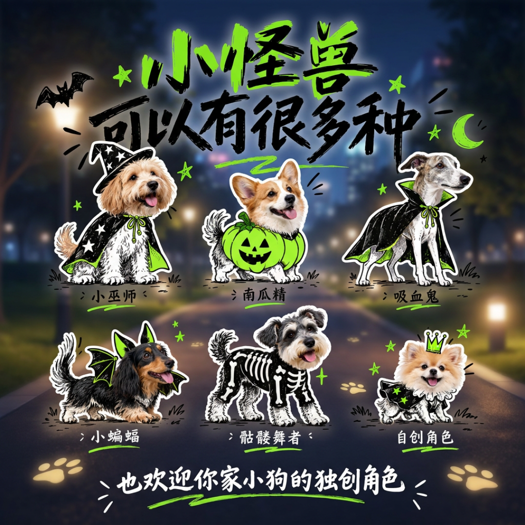 这个周末全国“百狗夜行”扎堆出街:给毛孩子穿上万圣装扮前,先看这四页攻略