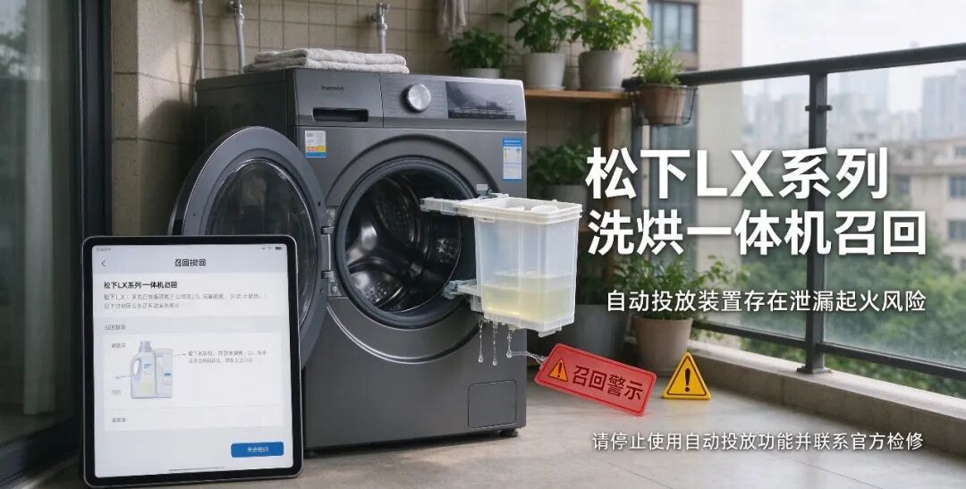 松下64万台洗烘一体机被召回:一个“自动投放”装置,如何引发连环火灾风险