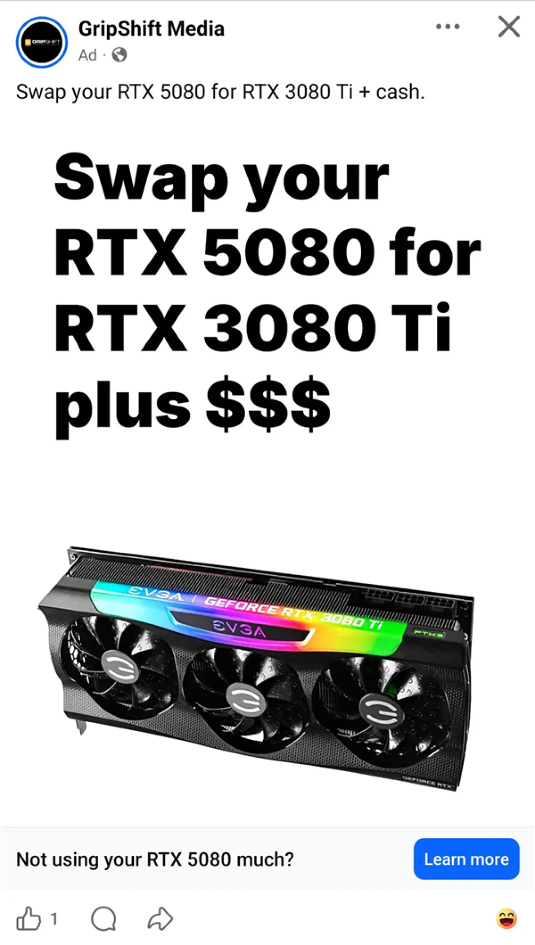 显卡杀猪盘!拿3080 Ti换RTX 5080:还吹成帮你省钱