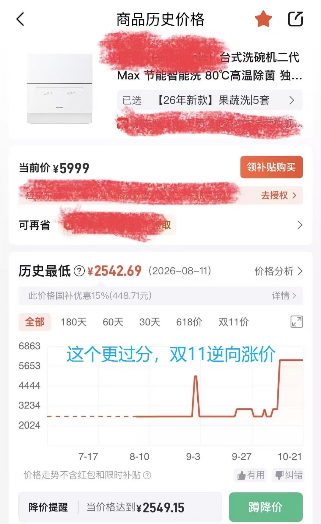 49款里只有15款是历史最低价!双11家电付尾款前,先核对前7日最低成交价