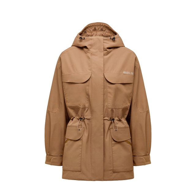 ECCO鞋柜开始推衣服：软壳2988、羽绒3988，先对完买一赠一、5折起与鞋服同享换新三本账再掏钱