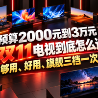 双11电视怎么选 预算2000元到3万元 够用 好用旗舰三档一次讲清！