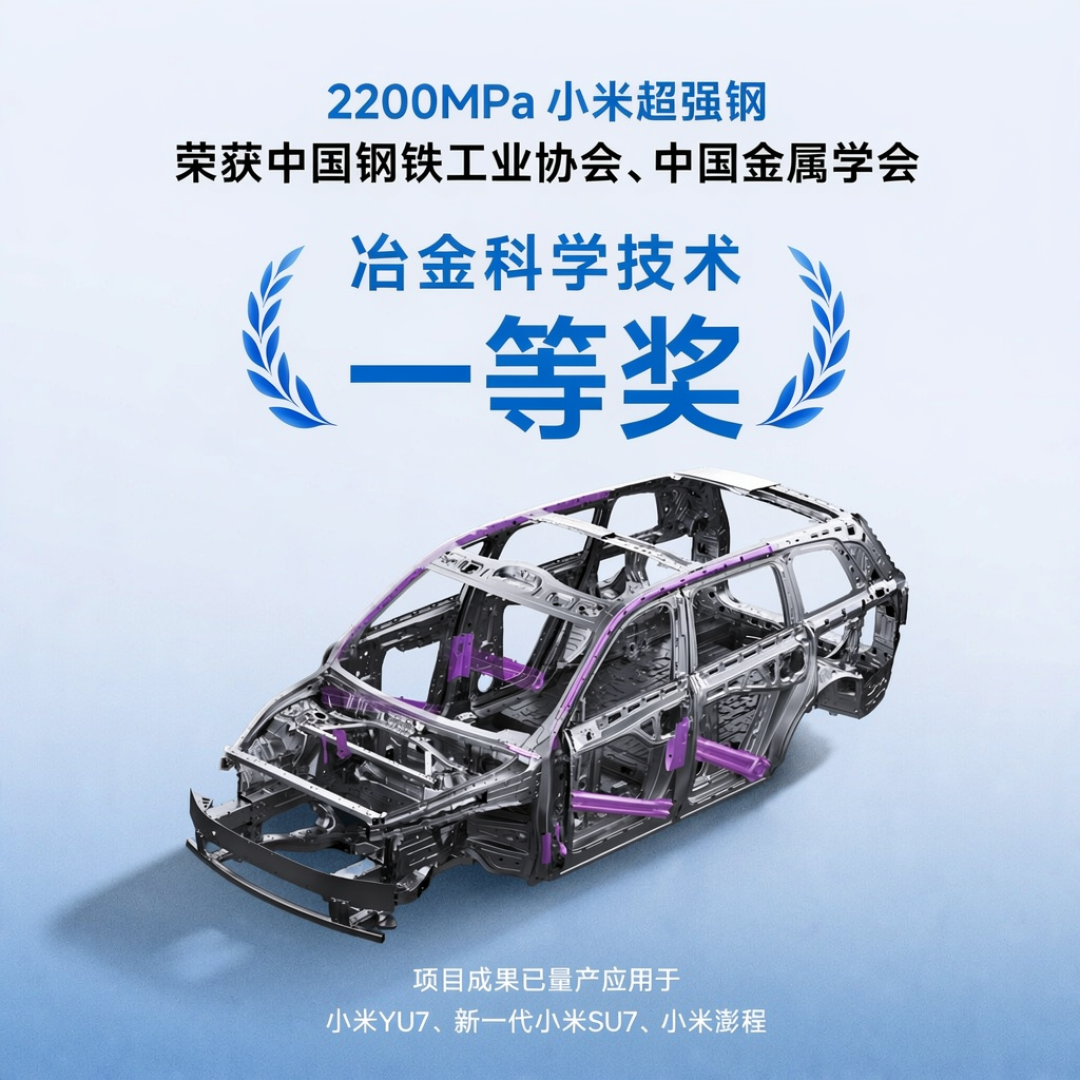 小米2200MPa超强钢拿下冶金一等奖：“项目名称说”和“屈服2200说”，先把五个数字看明白再吵