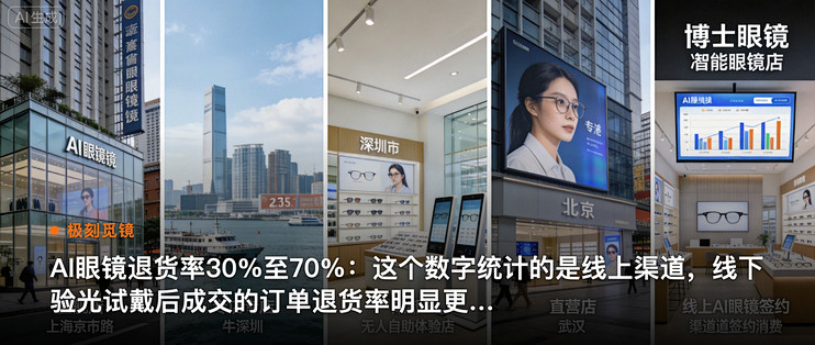 极刻觅镜 | AI眼镜退货率30%至70%：这个数字统计的…