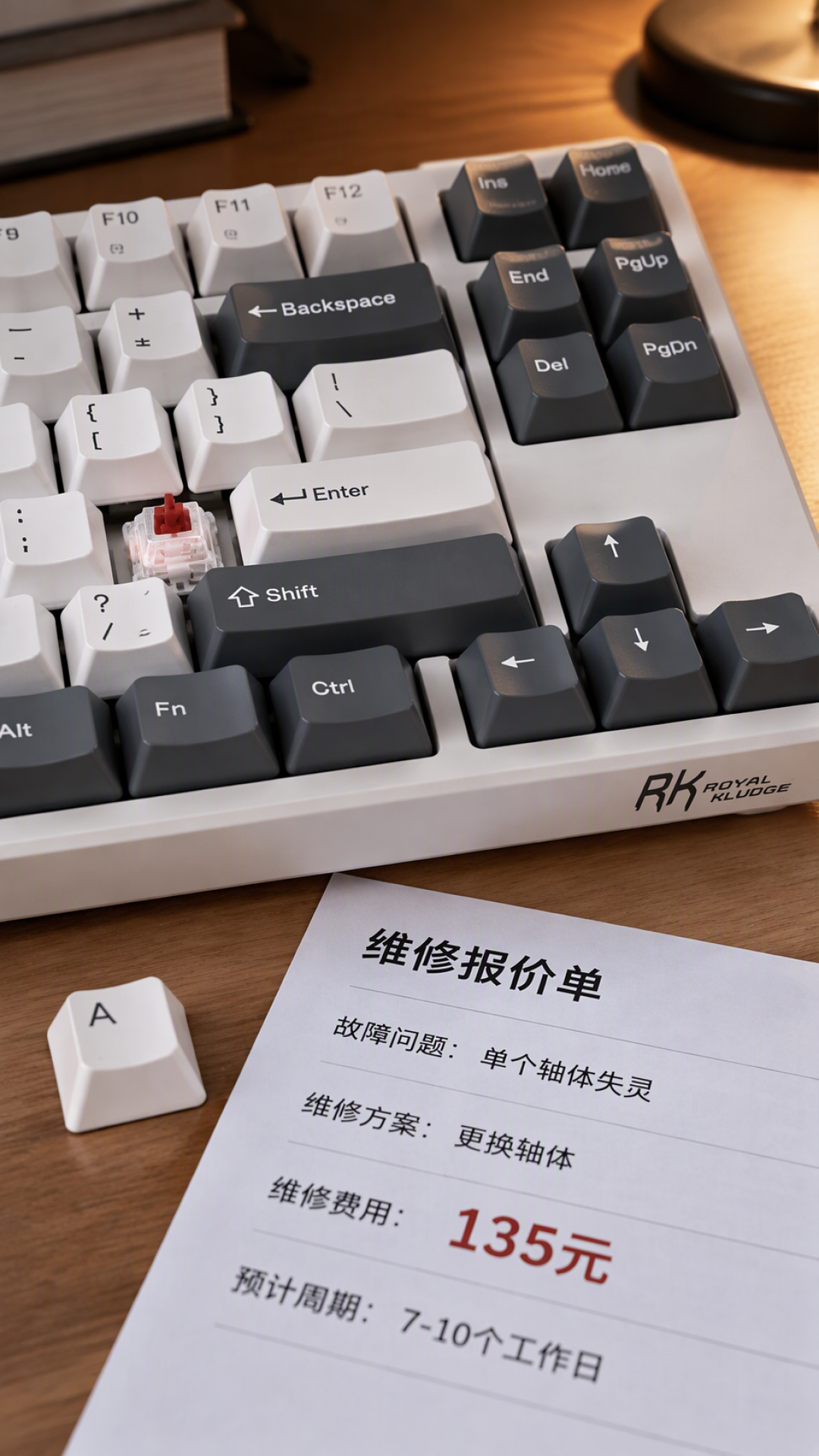 RK键盘坏掉之后的事：维修报价135元、工期一个月，和那个