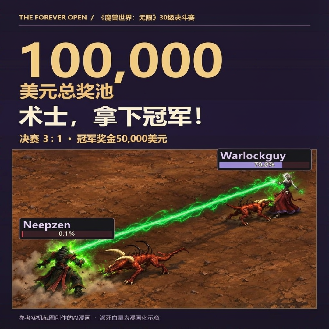 10万美金插旗赛落幕:术士包揽冠亚军,国服三位选手全没出线