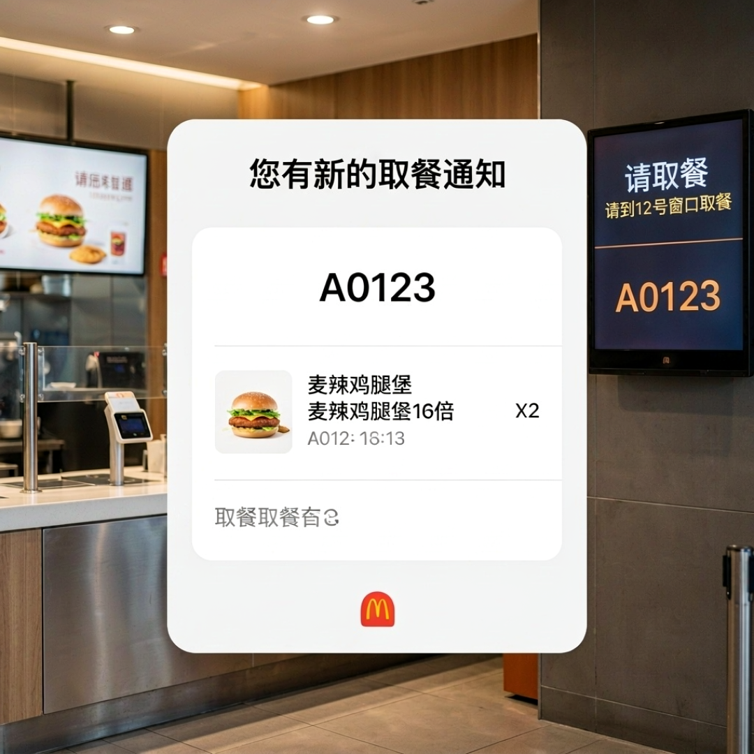 取餐提醒响了，汉堡还没炸好：麦当劳