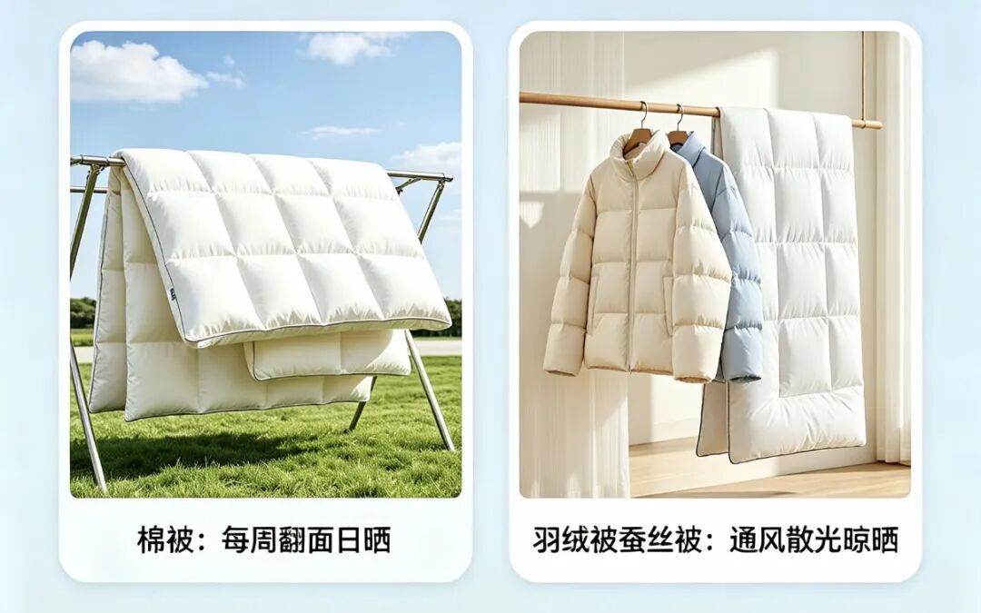 翻出的厚被子一股闷臭?别急着晒:先分清3种味,羽绒蚕丝还真晒不得