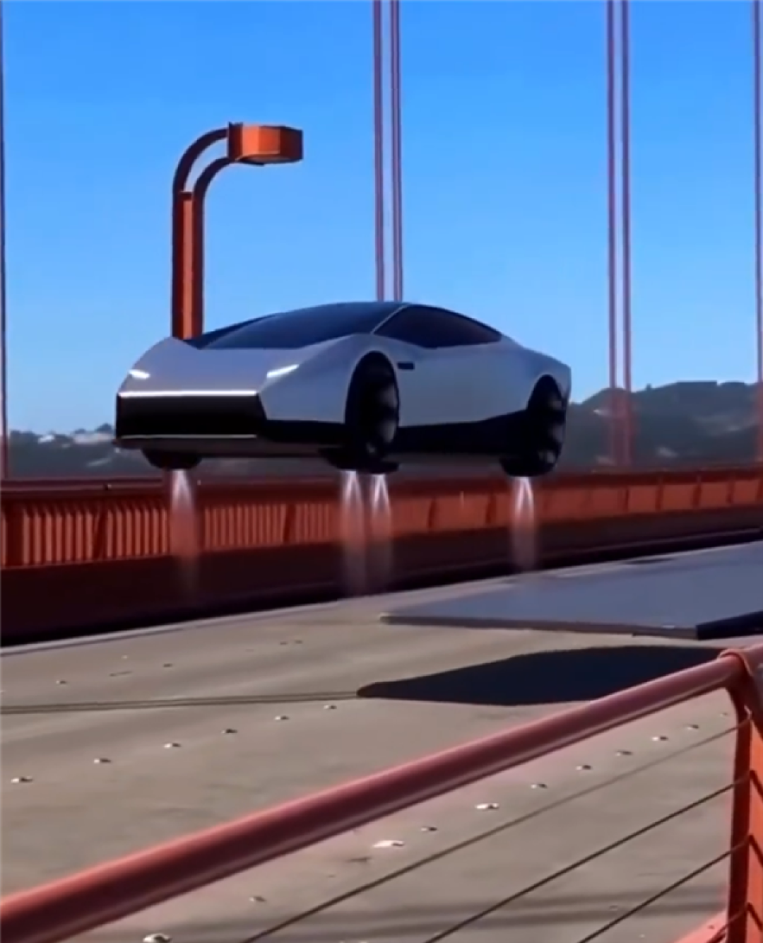 网传特斯拉Roadster从67米大桥高坠落又飞回？假的！系AI生成视频
