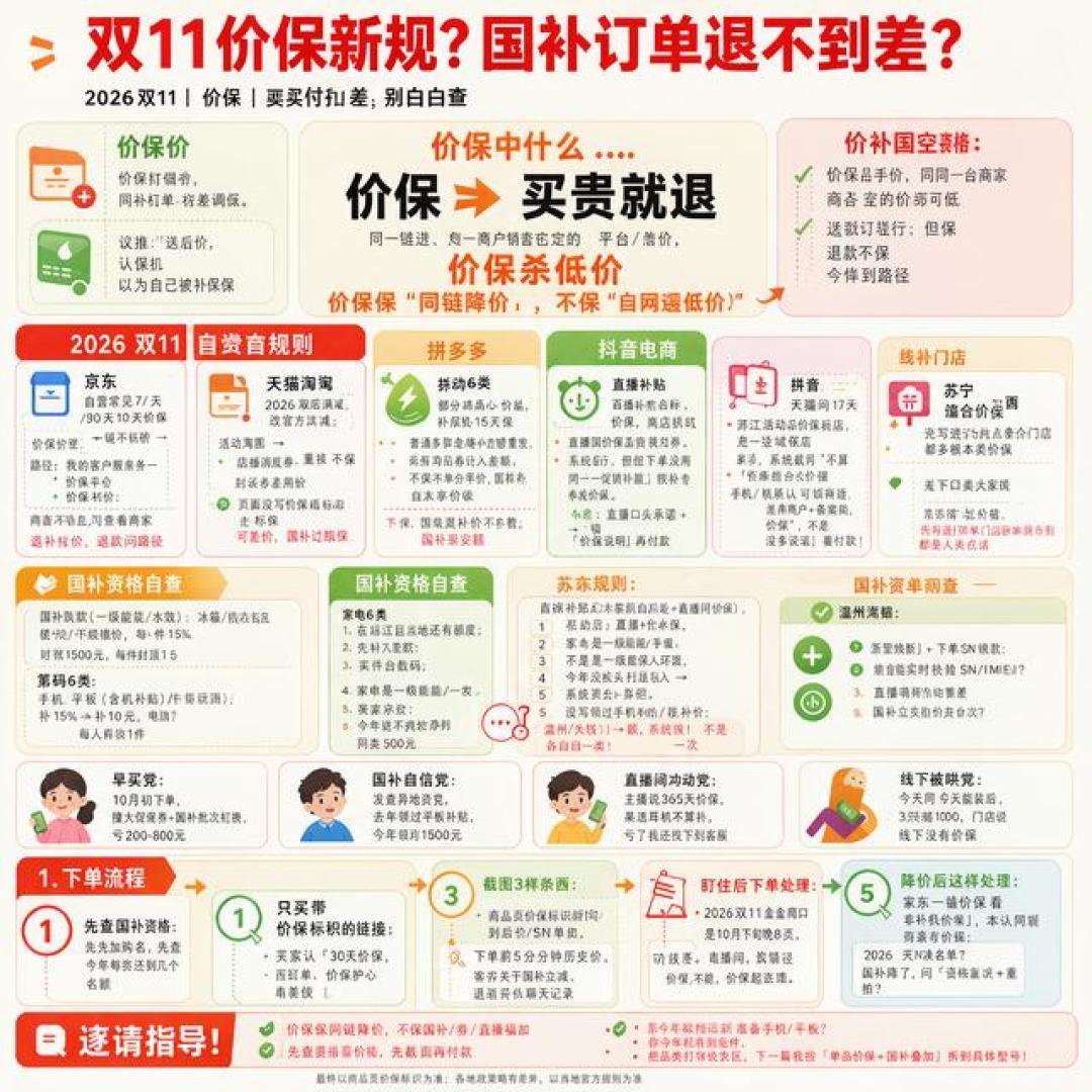 实付8099元,同款变7583元不退差!双11家电价保到11.28,国补不保