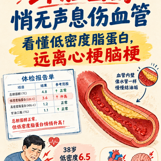 38岁就心梗,低密度6.5!体检容易忽略的血管杀手很多人看错指标