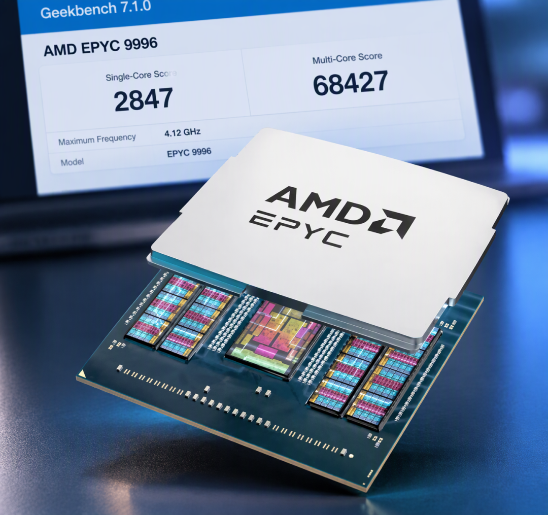 EPYC 9996首测跑分泄露：2847分看着不起眼，同频一比却是+16.5%——Zen6的IPC红利是真的，但桌面玩家先别对号入座