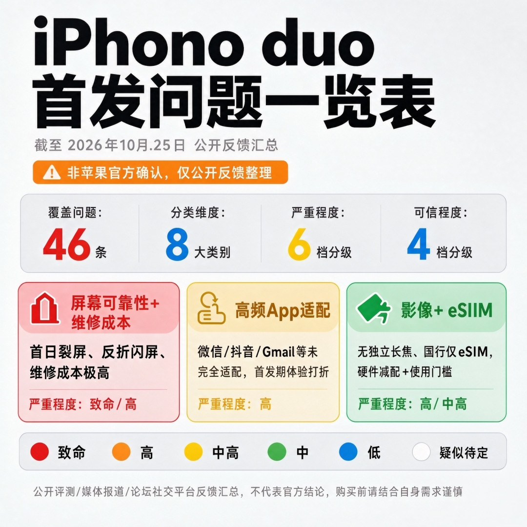 iPhone Duo 开裂风波对账：客服说是“软件问题”，屏却真的裂了——三类人先把三笔账分开算