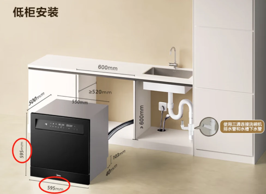 16套还是13套？买洗碗机前，先量好家里那段地柜