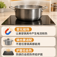 电磁炉没火，锅里的热从哪里来？