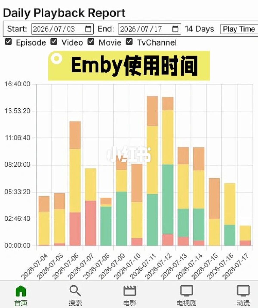 Emby海报墙跑起来后，全家在电视上随点随看