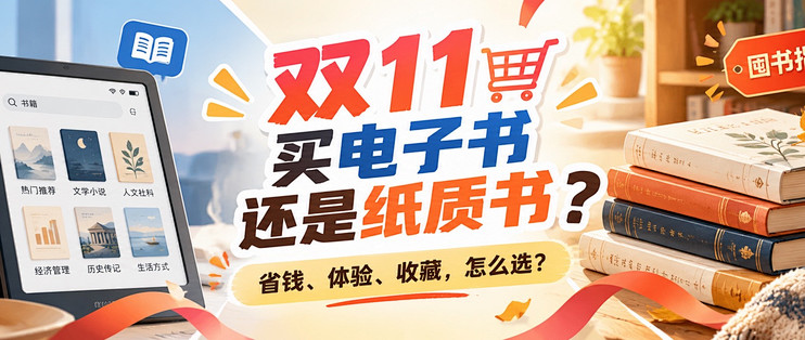 双十一将至，想买书的朋友更倾向电子书还是纸质书？