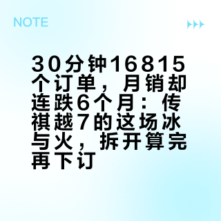 30分钟16815个订单，月销却连跌6个月：传祺越7的这场冰与火，拆开算完再下订
