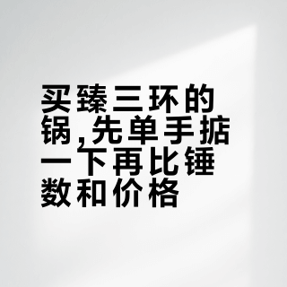 买臻三环的锅,先单手掂一下再比锤数和价格