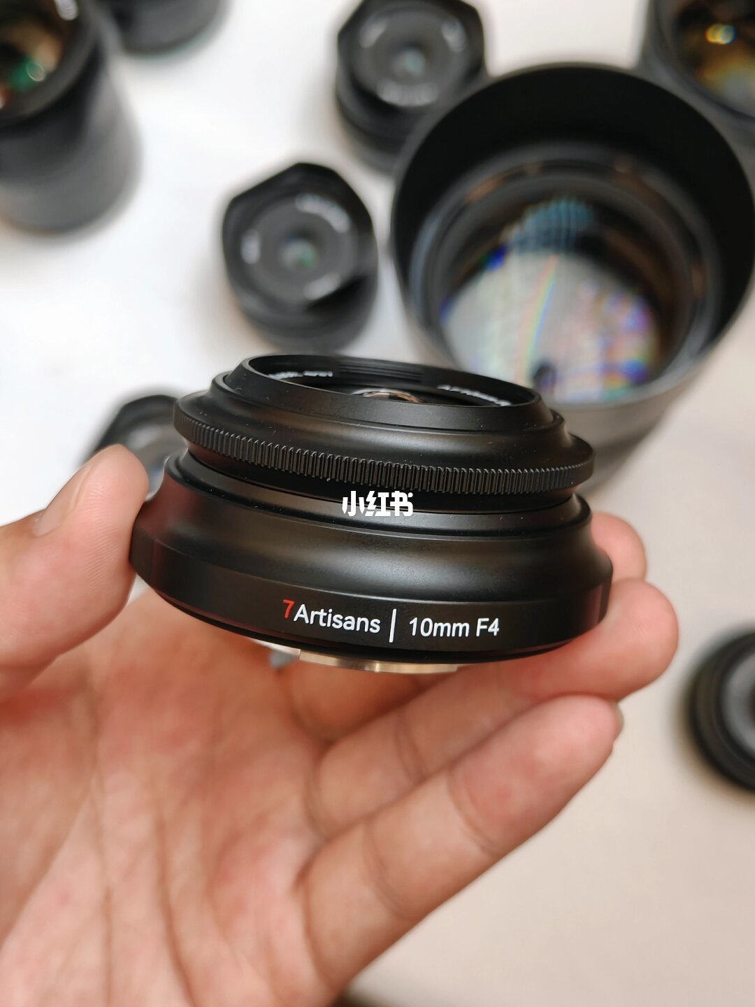 七工匠AF 10mm F4镜身刻字特写