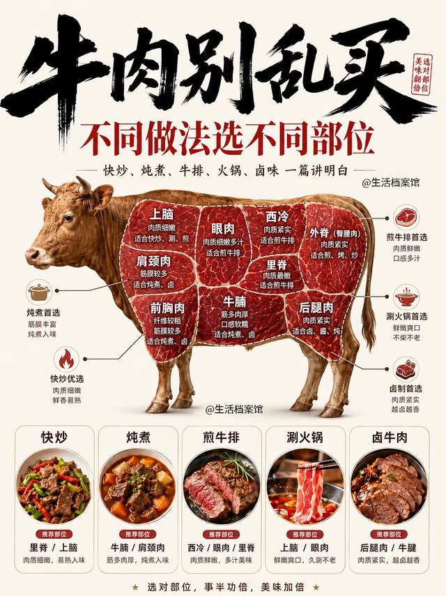 买牛肉别只盯价格！选对部位少花钱还好吃十倍，新手照着买不踩坑