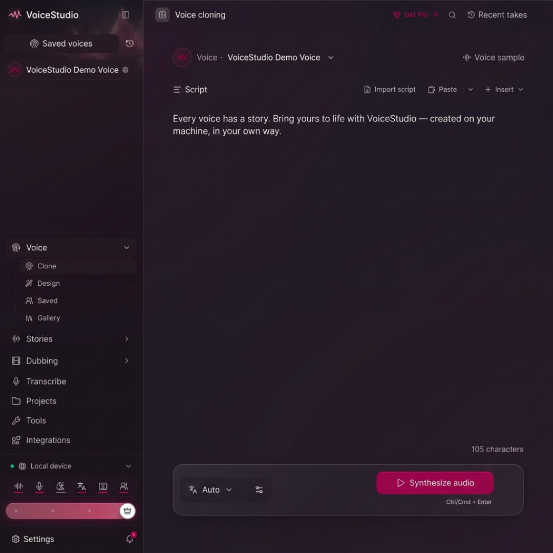 7.9万Star的VoiceStudio把声音克隆搬到本地:“3秒克隆”跑得通,真正的门槛是8-12秒和一行CC-BY-NC