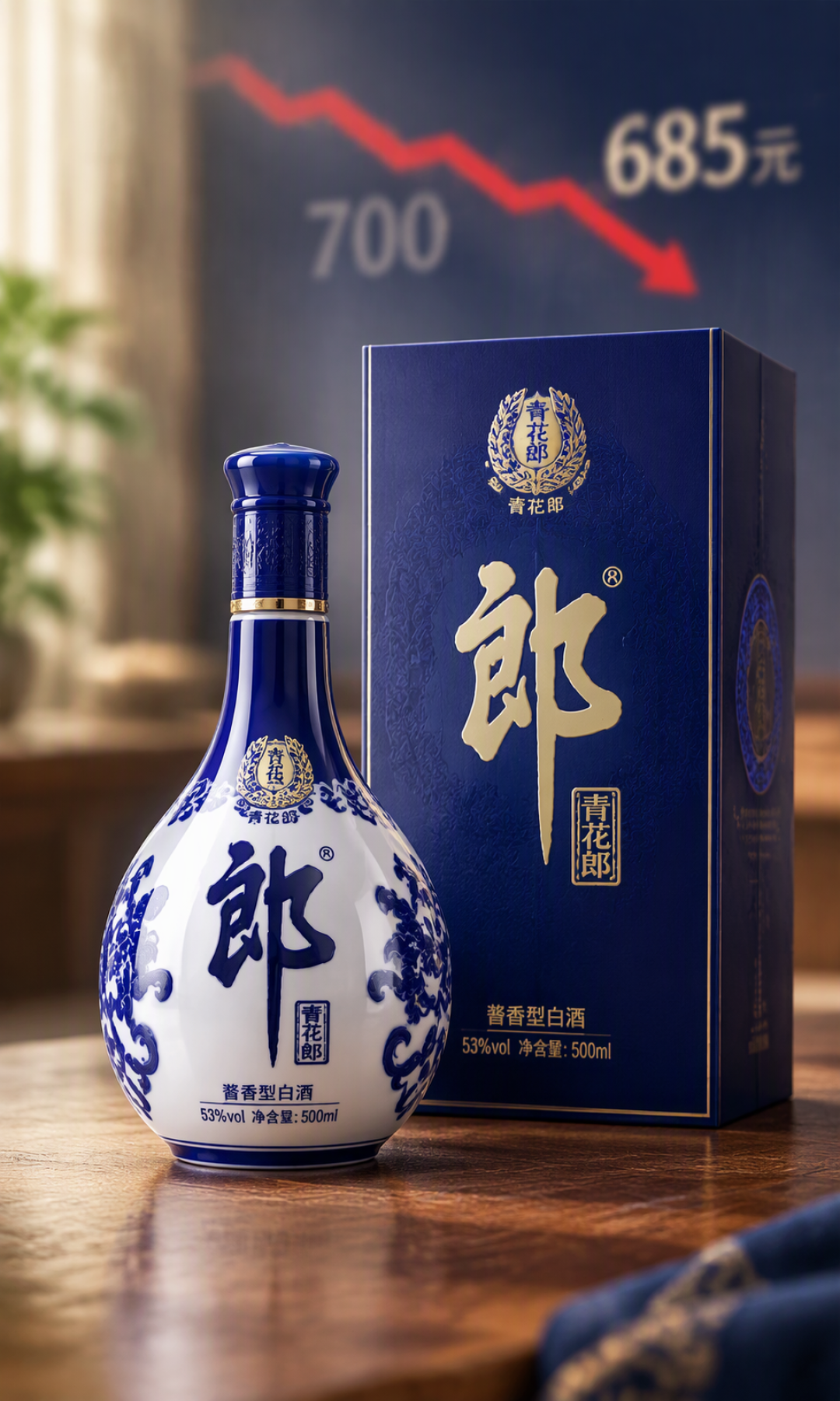 青花郎四连阴跌到685：双11囤酒，先记住510这个价