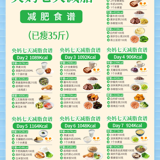 减肥别再饿肚子了|这套七天减脂餐,吃饱也能慢慢掉秤