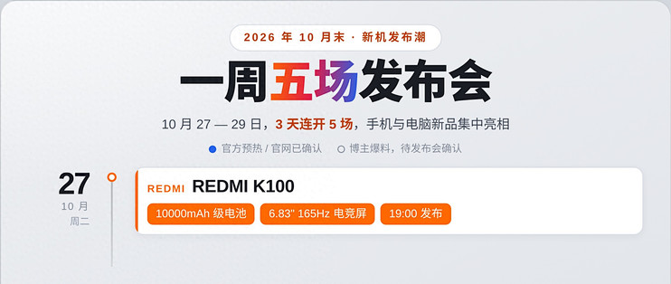 三天五场发布会！10月末新机潮来了，这周买手机先等等