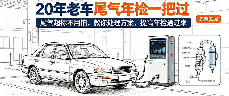 20年老车尾气一把过！超标不用怕，教你处理方案提高年检通过率