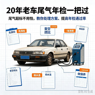 20年老车尾气一把过！超标不用怕，教你处理方案提高年检通过率