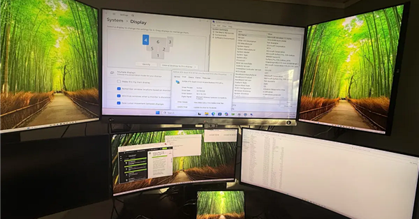 ARM笔记本也能外接RTX 5060 Ti！Surface Pro 11成功点亮六块屏