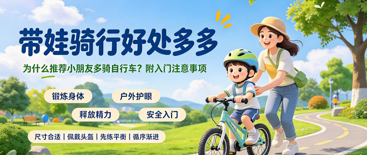 带娃骑行好处多多｜为什么推荐小朋友多骑自行车？附入门注意事项