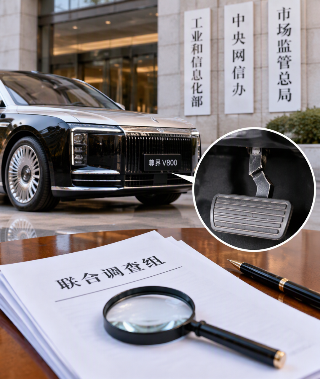 3台车被踩断支架，1份合格报告扛住3000N：三部门调查第十天，尊界拉锯战先分清踏板和支架