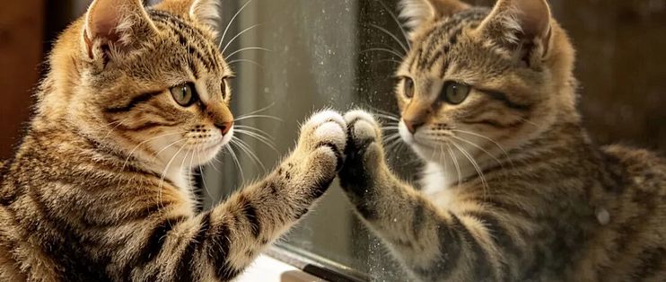 猫对着镜子哈气，真是不认识自己？细查后，网传数字大多没出处
