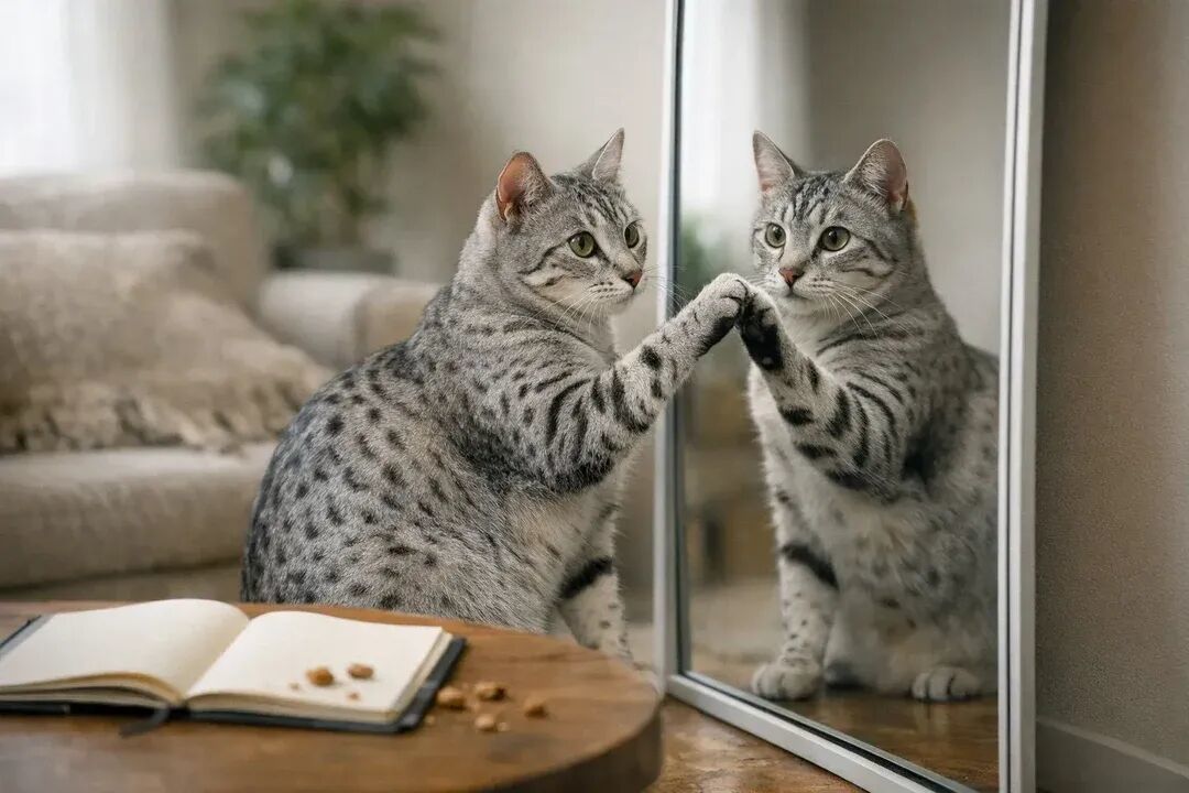 猫对着镜子哈气,真是不认识自己?细查后,网传数字大多没出处