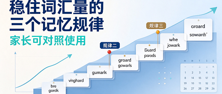 稳住词汇量的三个记忆规律 家长可对照使用