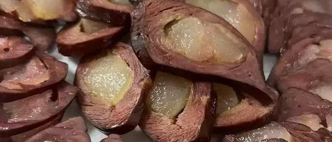  蛋黄凤眼加肥肉金银，一块猪肝两种塞法