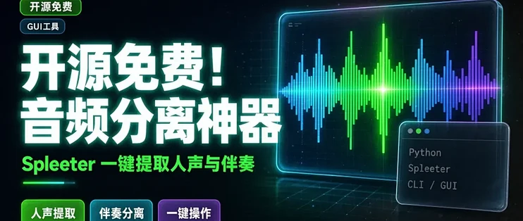 媒体处理：推荐一款好用开源的音频分离工具Spleeter