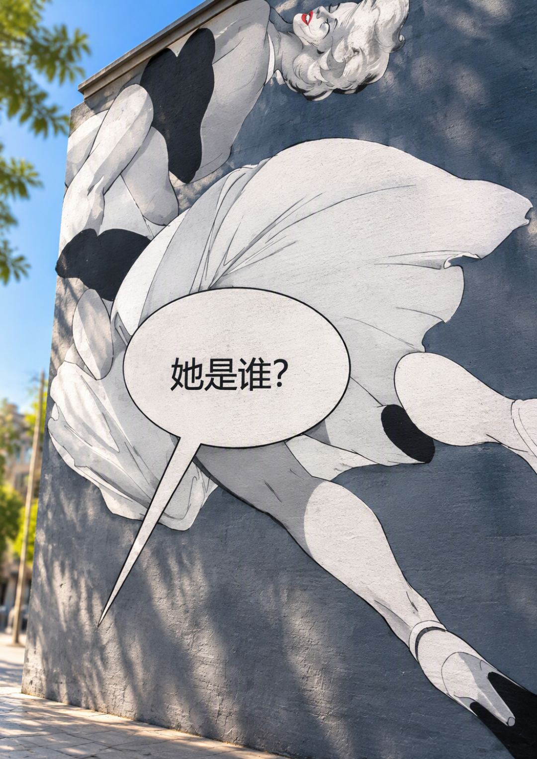 梦露墙被涂白改成