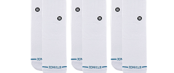百搭基础白袜，STANCE ICON 中筒运动袜实测