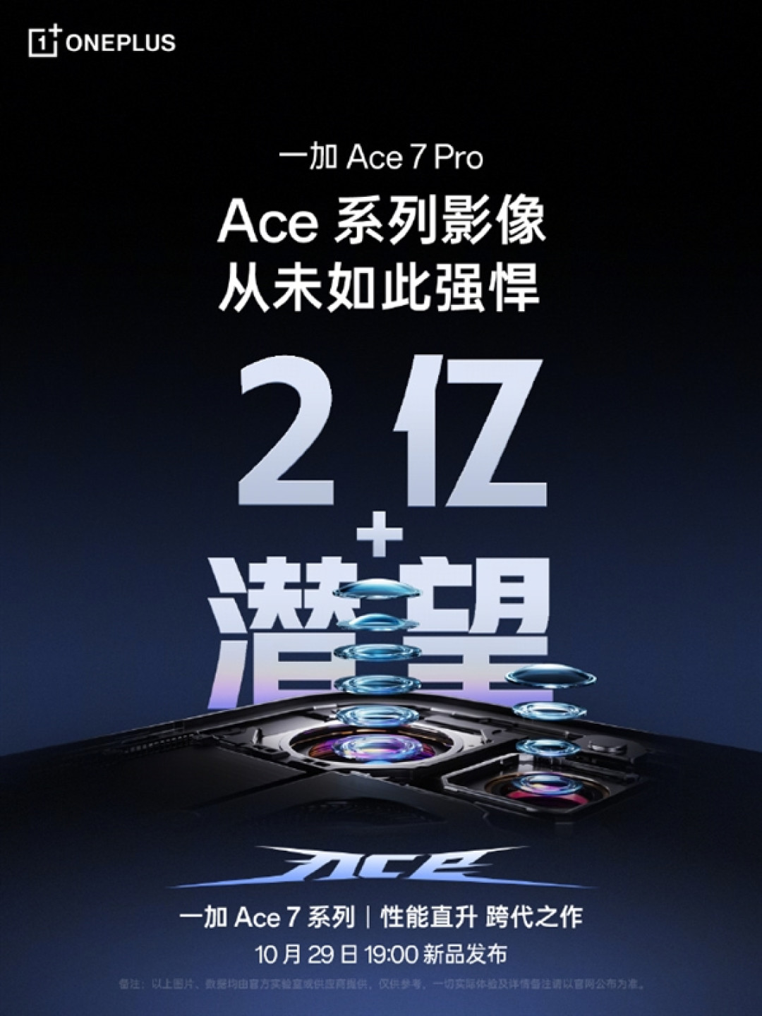 一加Ace 7 Pro影像大升级！同档唯一2亿像素主摄+3.5倍潜望长焦